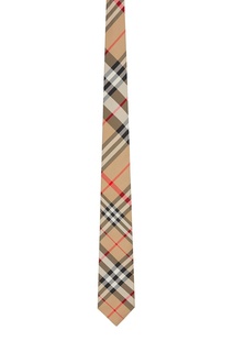 Бежевый галстук в клетку Burberry