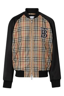 Бежевый клетчатый бомбер Burberry