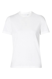Короткая белая футболка Burberry
