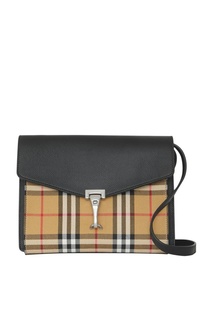 Черная сумка с контрастной вставкой Burberry