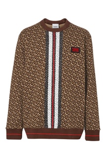 Коричневый свитшот с монограммами Burberry