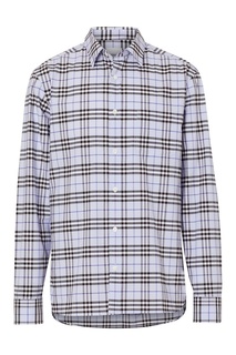 Лавандовая рубашка в мелкую клетку Burberry
