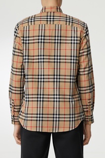 Бежевая рубашка из фланели Burberry