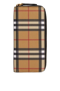 Клетчатый кошелек на молнии Burberry