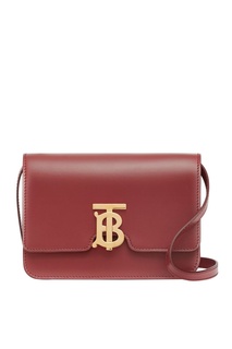 Бордовая сумка с монограммой TB Burberry
