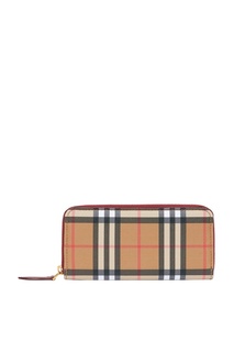 Бежевый кошелек с узором Burberry