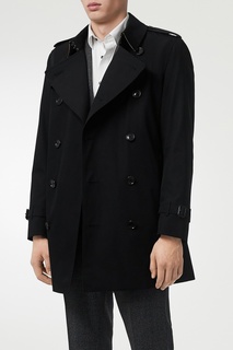 Черный двубортный тренч Burberry