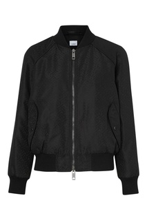 Черный бомбер с рукавом реглан Burberry
