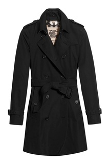 Черный короткий тренч Burberry
