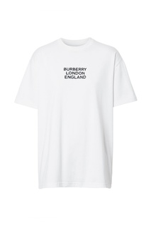 Белая футболка с вышивкой Burberry