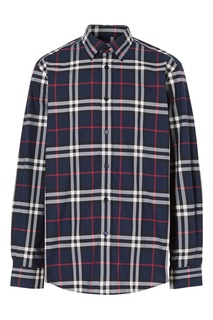 Синяя рубашка из ткани в клетку Vintage Check Burberry