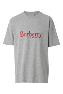 Серая футболка с логотипом Burberry