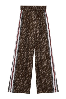 Широкие брюки с узором и лампасами Burberry