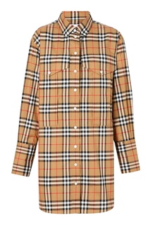 Удлиненная рубашка в клетку Vintage Check Burberry