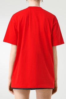 Красная футболка с принтом Burberry