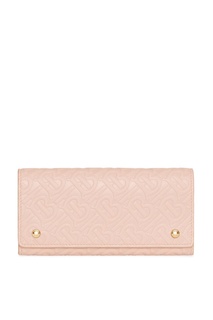 Розовый кожаный кошелек Burberry