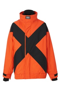 Оранжевая куртка с меховой подстежкой Burberry