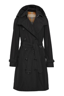 Черный тренч с капюшоном Burberry