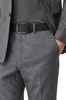 Черный ремень с узором Burberry