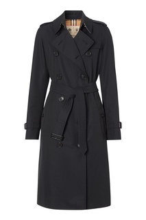 Двубортный тренч синего цвета Burberry