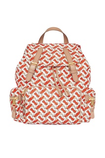 Рюкзак оранжевого цвета с узором из монограмм Burberry