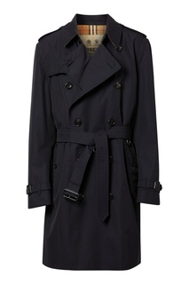 Двубортный черный тренч Burberry