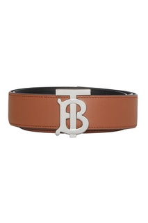 Коричневый ремень с монограммой Burberry