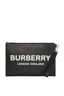 Черный кожаный кошелек Burberry
