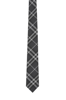 Серый галстук в фирменную клетку Burberry