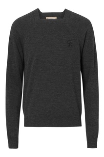 Серый пуловер с квадратным вырезом Burberry