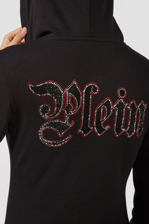 Черное худи с отделкой Philipp Plein