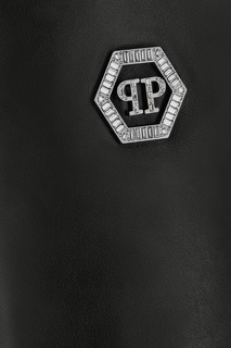 Черные сапоги с логотипом Philipp Plein