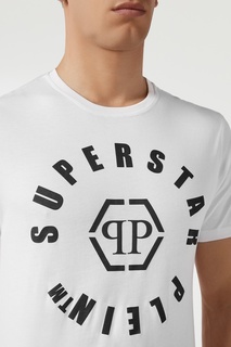 Белая футболка с символом бренда Philipp Plein