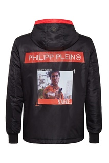 Черная куртка с контрастной отделкой Philipp Plein