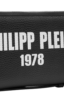 Черный кошелек с логотипом Philipp Plein