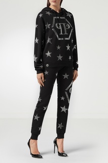 Черные брюки с кристаллами Philipp Plein