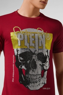 Красная футболка с черепом Philipp Plein