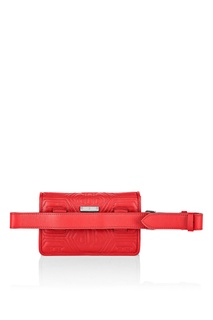 Красная сумка на пояс Philipp Plein