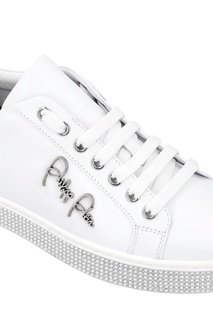 Кеды со стразами и автографом Philipp Plein