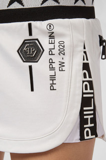 Белые шорты с контрастной отделкой Philipp Plein