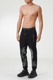 Брюки с отделкой кристаллами Philipp Plein