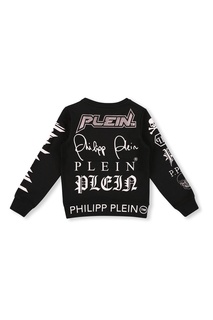 Свитшот с логотипами Philipp Plein Kids