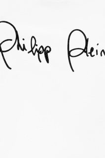 Белый лонгслив с черным кристальным логотипом Philipp Plein Kids
