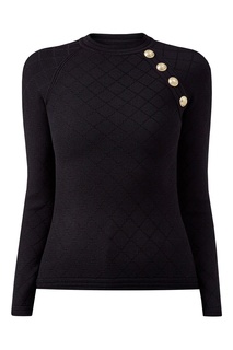 Черный джемпер с пуговицами Balmain