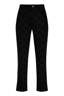 Черные брюки с узором Karligraphy Fendi