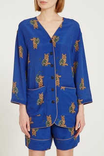 Блуза в пижамном стиле с принтом Alena Akhmadullina