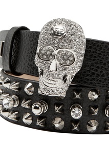 Кожаный ремень с отделкой Philipp Plein