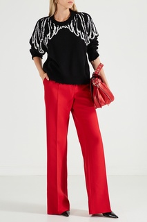 Красная кожаная сумка с люверсами RED Valentino