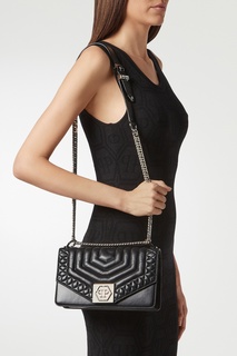 Черная сумка из кожи Philipp Plein