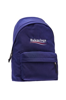 Синий рюкзак с логотипом Balenciaga